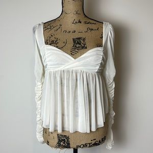 Urban Outfitters Sheer Longsleeve Top